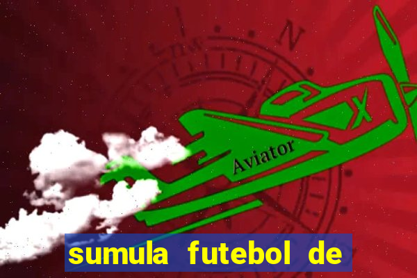 sumula futebol de campo word